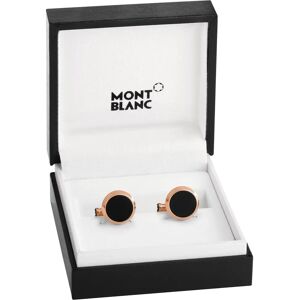 Montblanc Round Onyx Cufflinks, Gold/Black - Gold/Black - Male