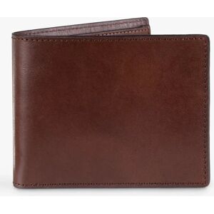 John Lewis Vegetable Tanned Leather Card Coin Bifold Wallet - Brown - Male