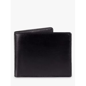 John Lewis Vegetable Tanned Leather Card Coin Bifold Wallet - Black - Male