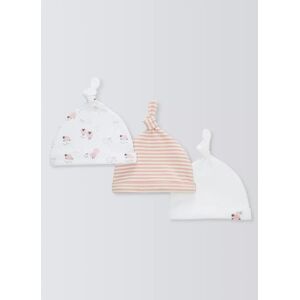 John Lewis Baby Sheep Hat, Pack of 3 - Pink - Unisex