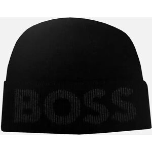 Men's Hugo Boss Men's Black Knitted Lamichetto Hat. - Size: ONE size