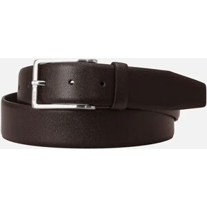 Hugo Boss Men's Boss Black Erman-l_sz35 Leather Belt Dark Brown - Size: UK 34