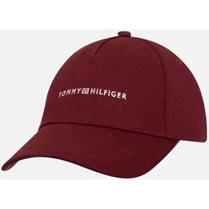 Tommy Hilfiger Men's Embroidered Logo Burgundy Cap - Size: ONE size