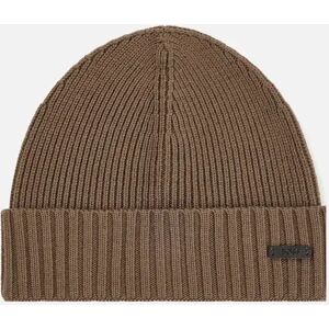 Hugo Boss Men's Fati Brown Beanie Hat - Size: ONE size