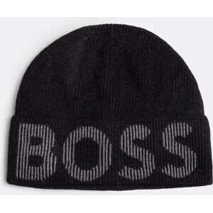 Men's BOSS Orange Lamico Mens Beanie - Black - Size: ONE size