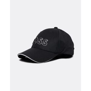 Hugo Boss Men's BOSS Green US-1 Mens Stretch-Piqué Cap With Embroidered 3D Logo - Black - Size: ONE size