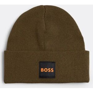 Men's BOSS Orange Fantastico Mens Beanie - Open Green - Size: ONE size