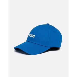 Men's BOSS Orange Zed Mens Cotton-Twill Six-Panel Cap with Embroidered Logo - Medium Blue - Size: ONE size
