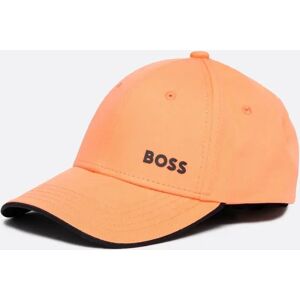 Hugo Boss Men's BOSS Green Mens Cotton-Twill Cap with Printed Logo - Open Red - Size: ONE size