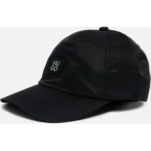 Men's HUGO Jude-ME Mens Waterproof Nylon Cap with Stacked Logo Badge - Black - Size: ONE size