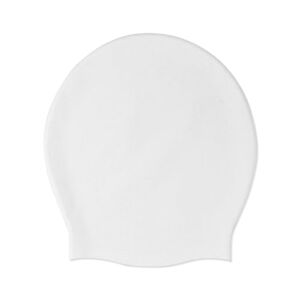 Jcuiyon 1pcs Silicone Extra Large Swimming Cap For Long Hair Waterproof Swim Caps Women Men Ladies Diving Hood Hat Loose Head (Color : White, Size : A)
