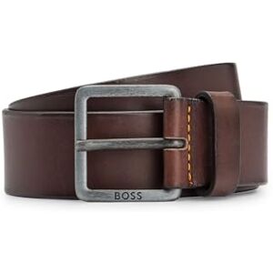 Hugo Boss BOSS Mens Jeeko Sz40 Leather belt with logo buckle