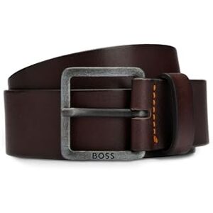 Hugo Boss BOSS Mens Jeeko Sz40 Leather belt with logo-engraved buckle