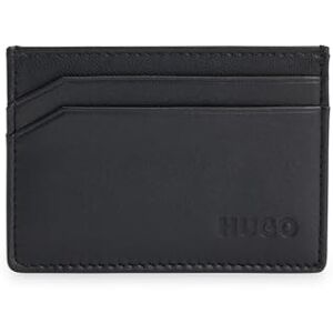 Hugo Boss Mens Subway S Card Embossed-Logo Card Holder In Leather