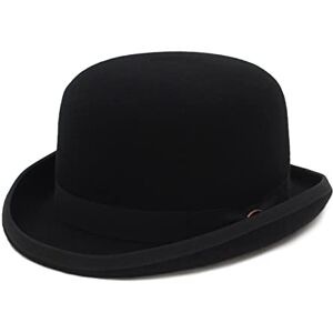 NVNVNMM Sun Hats for Men Colors Wool Bowler Hat for Men Women Satin Lined Fashion Party Formal Fedora Costume Hat(L(59cm))