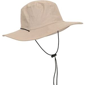 Mountain Warehouse Mens Australian Brim Hat - 100% Cotton UV Protect Cap with Drawcord - Summer Walking, Beach & Outdoors Beige L