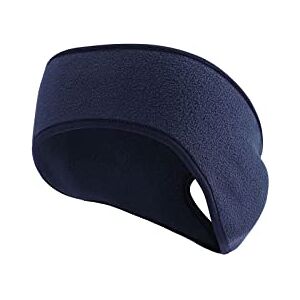 NVNVNMM Headbands Women Men Winter Ponytail Headband Fleece Ear Cover Keep Warmer Outdoor Running Fashion Yoga With Holes(Blue)