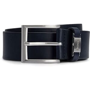 Hugo Boss BOSS Mens Connio Branded-keeper belt in Italian leather