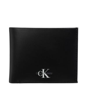 Calvin Klein Jeans Men's Monogram Soft Bifold W/Coin Wallets, Black, One Size