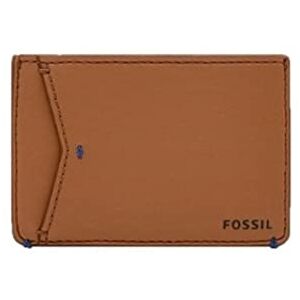 Fossil Wallet for Men Joshua, Vegan Cactus Card Case Tan 10.2 cm L x 0.3 cm W x 7.3 cm H ML4461231