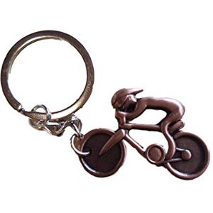 Fat-catz-copy-catz Copper Tone Mini Solid Metal Cycling Bike Bicycle Riding Racing Keyring Pendant