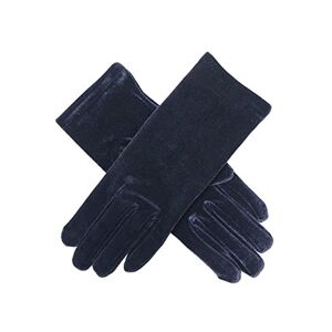 Dents Women's Short Velvet Evening Gloves NAVY ONE