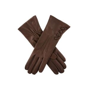 Dents Rose Women's Silk Lined Leather Gloves MOCCA 6.5