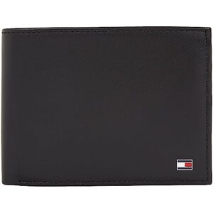 Tommy Hilfiger Men Eton Wallet with Coin Compartment, Black (Black), One Size