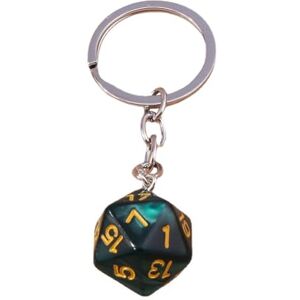 KORKUS Dice Keychains Resin Dice Charms Keyrings for Car Key Women Men Dragon Lover Gift D20 Gift Handbag Pendants Key Chains DIY Handmade Jewelry Accessories