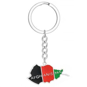 xbiez Afghanistan Flag Pendant Keychain for Women Men Titanium Steel Country Map Key Rings for Bag Car Jewelry Souvenir Gift