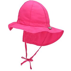 Sterntaler Unisex Hat with Chinstraps and Neck Protection, Age: from 9-12 Months, Size: 47, Magenta