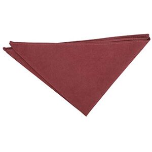 DQT Plain Suede Wedding Casual Handkerchief Pocket Square for Men in Brown