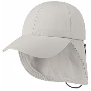 Lipodo Supplex Cap with Neck Protection Women/Men - Sun rain Summer Peak Spring-Summer - L (57-58 cm) Light Grey