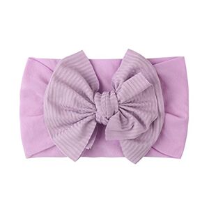 UIFLQXX Newborn Girls Headwear Hair Band Bow Headbands Soft Bows Headband Child Hair Accessories Kids Baby Solid Care Turban HairBand (Purple, One Size)