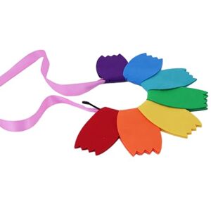 Uqezagpa Long Ribbon Rainbow Color Hairband Music Concerts Mardi Gras Headband For Teens Adult Party Performances Hair Supplies Rainbow Headband For Girls Rainbow Headbands For Women Rainbow Headband Adult Men