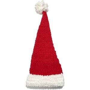 Exingk Cosplay Santa Hat Holiday Christmas Hat For Adult Unisex Knit Long Tail Hat Classical Hat For New Year Adult Teens Long Tail Christmas Hats Long Tail Knit Christmas Hat