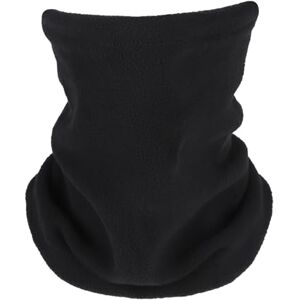 Hileyu Neck Warmer Snood, Winter Neck Gaiter Neckerchiefs Collar Neck Warmer Fleece Bandana Windproof Neck Gaiter Snood for Men Women Neck Scarf Neckwear for Outdoor Sports (Black)