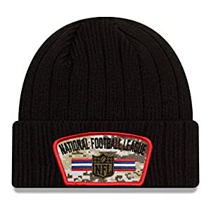 New Era NFL Logo NFL On Field 2021 Salute to Service Knit Black Beanie - One-Size