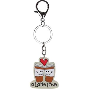 Stands Out Ltd Stands Out, Supplying Outstanding Gifts A Latte Love Coffee Cups Quote Novelty Keyring Bag Tag Charm