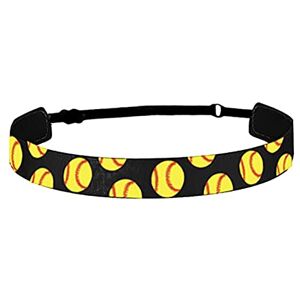 Generic Girls Sports Hairband Elastic Non Slip Headband Baseball Softball Hairband Running Headband Hair Accessories Temporary Color Hair Chalk Thin Sports Headband Non Slip (Black, One Size)