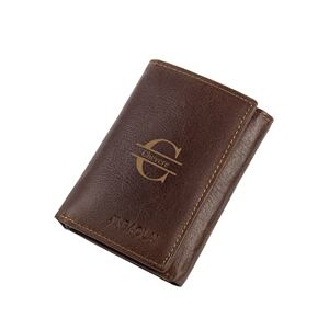 Kaululu Personalised Wallet for Men with Name Initial Letter Engraved Leather Wallet with Card Holder Customized Gift for Birthday Valentines Christmas Fathers Day