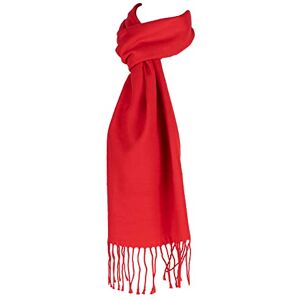 Hat To Socks Super Soft Classic Plain Winter Scarf for Men and Women (Red)