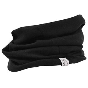 Casualbox CHARM Mens Organic Cotton Neck Gaiter Womens Headband Ear Warmer Beanie Outdoor Black & Light Grey