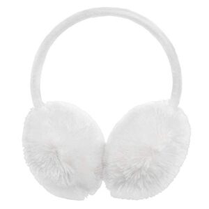RDecoX Ear Muffs Fluffy Ear Warmer Plush Thermal Furry Ear Covers Windproof Soft Headband Sequin Winter Headwear Outdoor Sports Earflaps Ski Cycling & Running Ideal for Boys Girls & Womens (White)