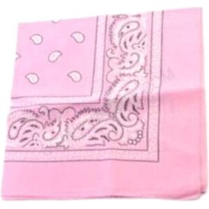 Leensy Bandana Scarf 20Pcs Colourful Paisley Bandanas Multifunction Head Scarves Unisex Neck Scarves Large Handkerchiefs Assorted Colour Square Bandanas for Men and Women/Ladies(55 x 55cm) (Baby Pink)