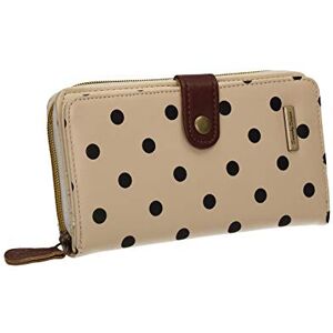 SwankySwans Becky Classic Polka Dot Faux Leather Womens Bi-fold Long Wallet Clutch Purse Fuchsia Cream Beige Black