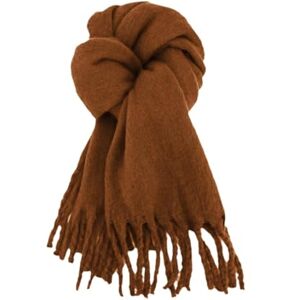 Generic Glory Max Unisex Plain Solid Color Winter Scarf Feel Soft Classic 90 Tan Scarves (Brown, One Size)