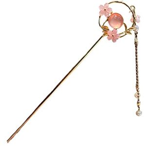 Generic Children's Ancient Type Starry Sky Hairpin Little Girl Pan Hair Tassel Hairpin Step Shake Headpiece Hairpin Classical Headband Soft Nylon Children's Thin Hairband (PK1, One Size)