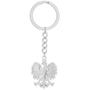 Generic Vintage Poland Eagle Pendant Keychain for Men Women Gold Silver Metal Animal Backpack Keyring Ethnic Key Chain Rings