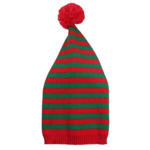 Woedpez Christmas Knitted Hat Hat Santa Green Knit Crochet Cap For Christmas Party Adults Teens Kids Santa Hat Crochet Hats For Women Christmas